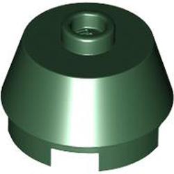 2x2 Round Slope Brick with Knob Earth Green 2x2 Round Slope Brick with Knob Earth Green