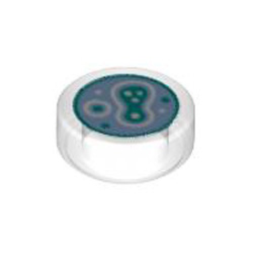 Flat Tile 1x1 Round Number 197 Transparent