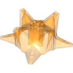 Half Spike Ball Transparent Bright Orange