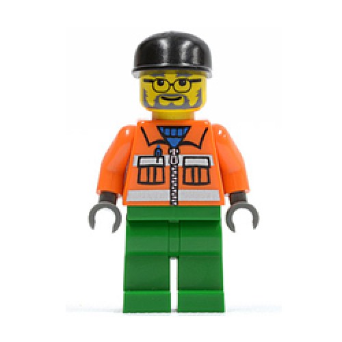 Sanitary Engineer with Glasses and Beard Minifigure