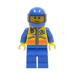 City Coast Guard Helicopter Pilot 1 in Bright Yellow Jacket Minifigure