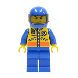 City Coast Guard Helicopter Pilot 2 in Bright Yellow Jacket Minifigure