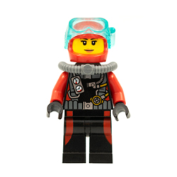 Female Scuba Diver without Flippers Minifigure