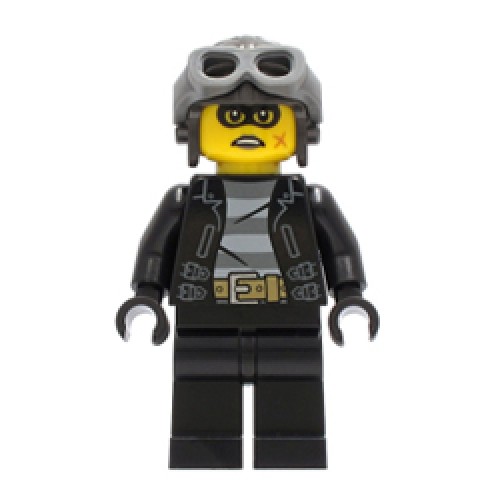 Clara the Criminal with Titanium Metallic Aviator Cap Minifigure