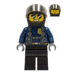 Duke Detain as Police Officer with Black Helmet Minifigure