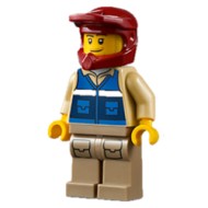 Male Wildlife Rescue Explorer with 'RESCUE' Word Minifigure