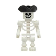 Skeleton with Black Pirate Tricorne Minifigure