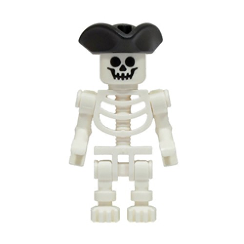 Skeleton with Black Pirate Tricorne Minifigure
