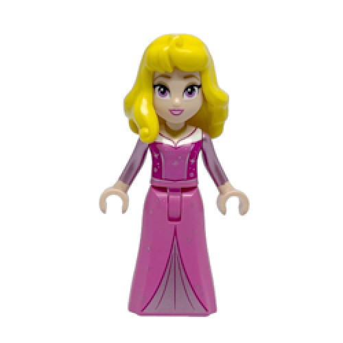 Aurora with Bright Purple Dress and Metallic Pink Sleeves Minifigure