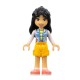 Liann with Light Royal Blue Vest and Flame Yellowish Orange Shorts Minifigure