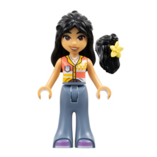 Liann with White, Vibrant Coral and Flame Yellowish Orange Top Minifigure