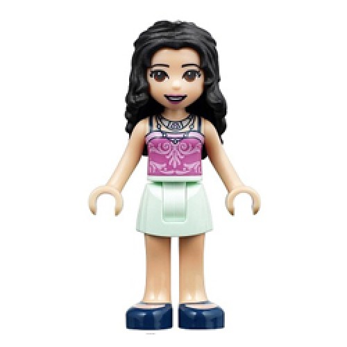 Andrea with Earth Blue Skirt and Bright Bluish Green Top Minifigure