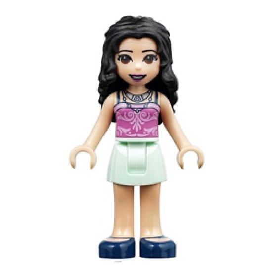Emma with Aqua Skirt and Bright Purple Top Minifigure