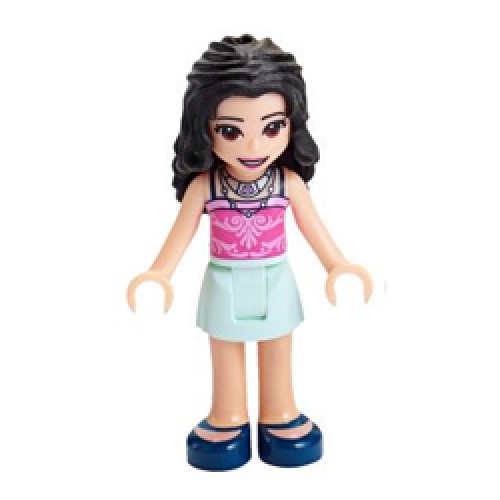 Andrea with Earth Blue Skirt and Bright Bluish Green Top Minifigure