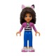 Gabby with Bright Purple Jacket over Black and White Striped Shirt Minifigure