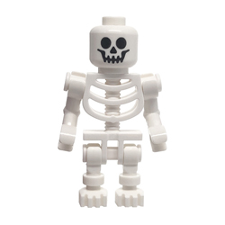 Skeleton - Standard Skull, Bent Arms Horizontal Grip Minifigure
