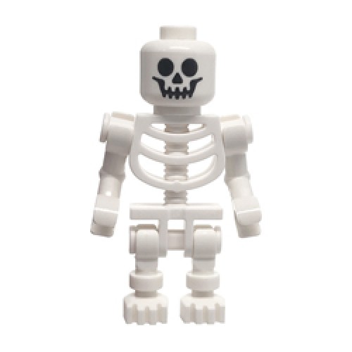 Skeleton - Standard Skull, Bent Arms Horizontal Grip Minifigure