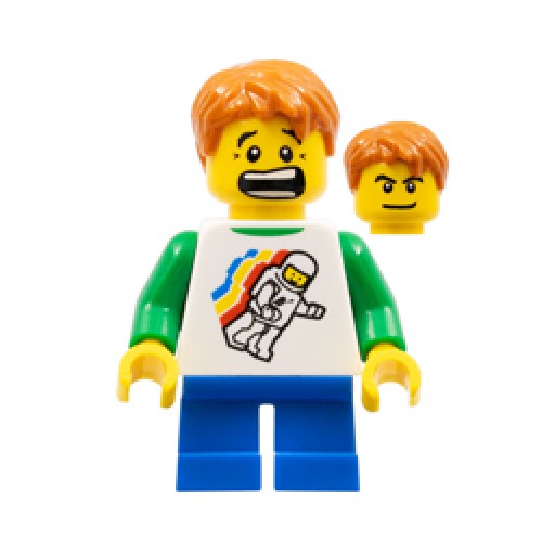 Boy with Classic Space Floating Design Minifigure