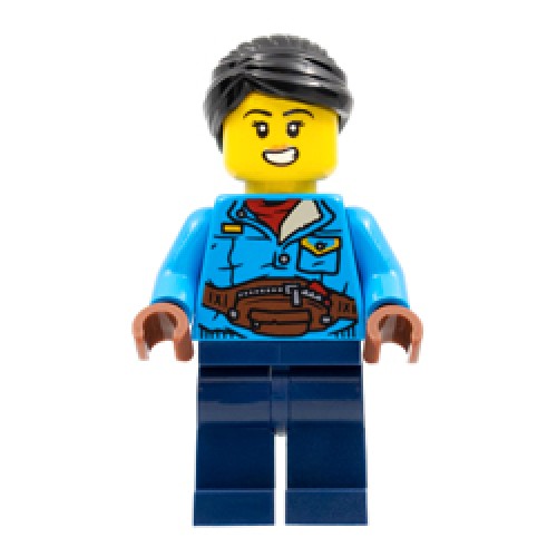 Woman with Dark Azur Jacket Minifigure