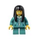 Girl in Bright Bluish Green Pajamas Top Minifigure