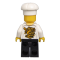 Male Chef with Flame Yellowish Orange Jacket and Dragon on Back Minifigure Male Chef with Flame Yellowish Orange Jacket and Dragon on Back Minifigure