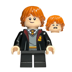 Ron Weasley with Gryffindor Robe, Sweater, Shirt and Tie Minifigure