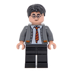 Harry Potter with Dark Bluish Gray Gryffindor Cardigan Sweater Minifigure