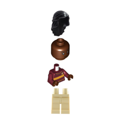 Angelina Johnson with Dark Red Gryffindor Quidditch Sweater Minifigure