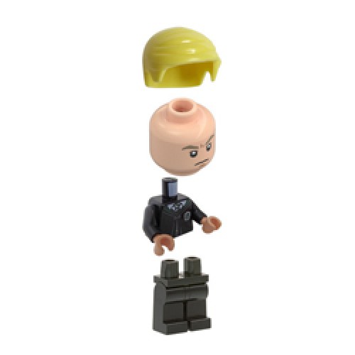 Draco Malfoy with Black Slytherin Robe Minifigure