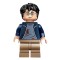 Harry Potter with Dark Blue Open Jacket over Sand Blue Shirt Minifigure