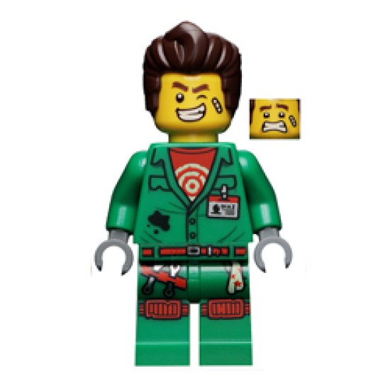 Douglas Elton / El Fuego - Coveralls with Hair Minifigure