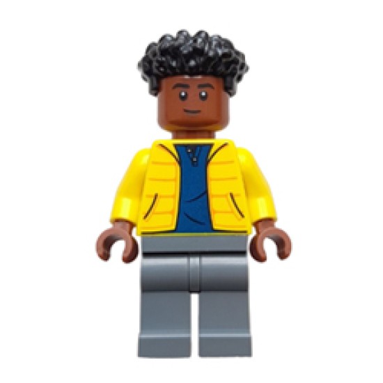 Darius Bowman with Bright Yellow Jacket over Earth Blue Shirt Minifigure