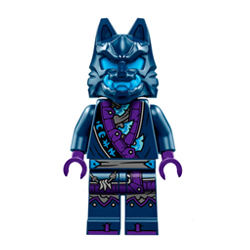 Wolf Mask Claw Warrior with Earth Blue and Dark Azur Mask and Neck Bracket Minifigure