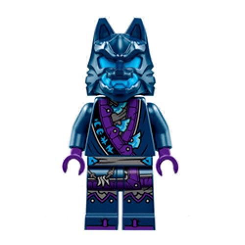 Wolf Mask Claw Warrior with Earth Blue and Dark Azur Mask and Neck Bracket Minifigure