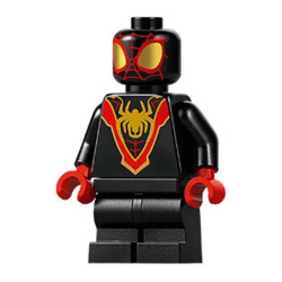 Spin Miles Morales Spider-Man with Gold Spider Logo Minifigure