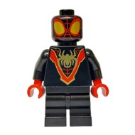Spin Miles Morales Spider-Man with Gold Spider Logo Minifigure